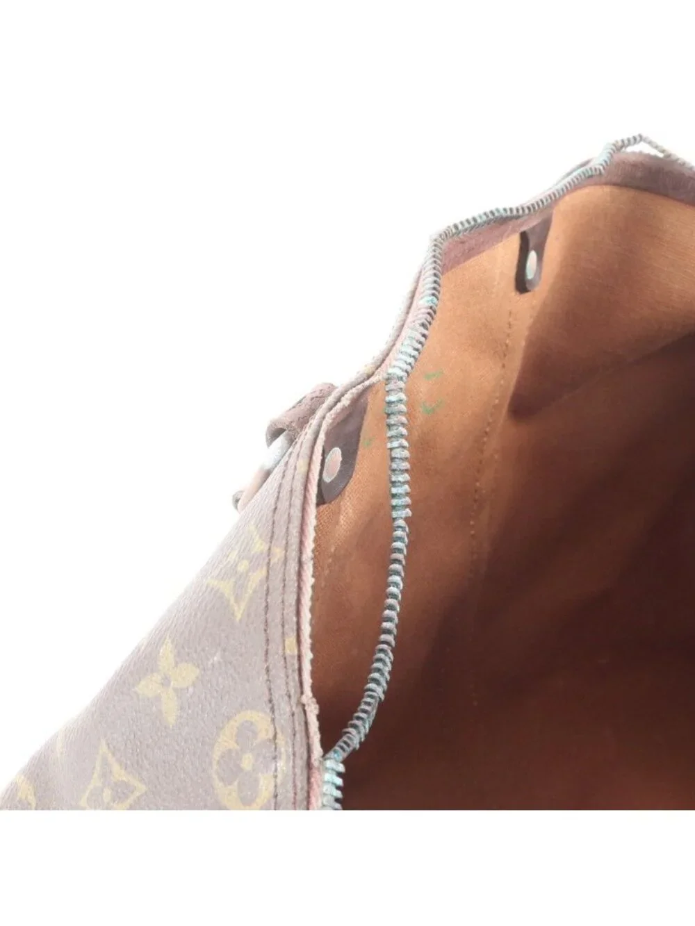 Louis Vuitton Monogram Keepall 50 Leather Boston Bag Tote Carry